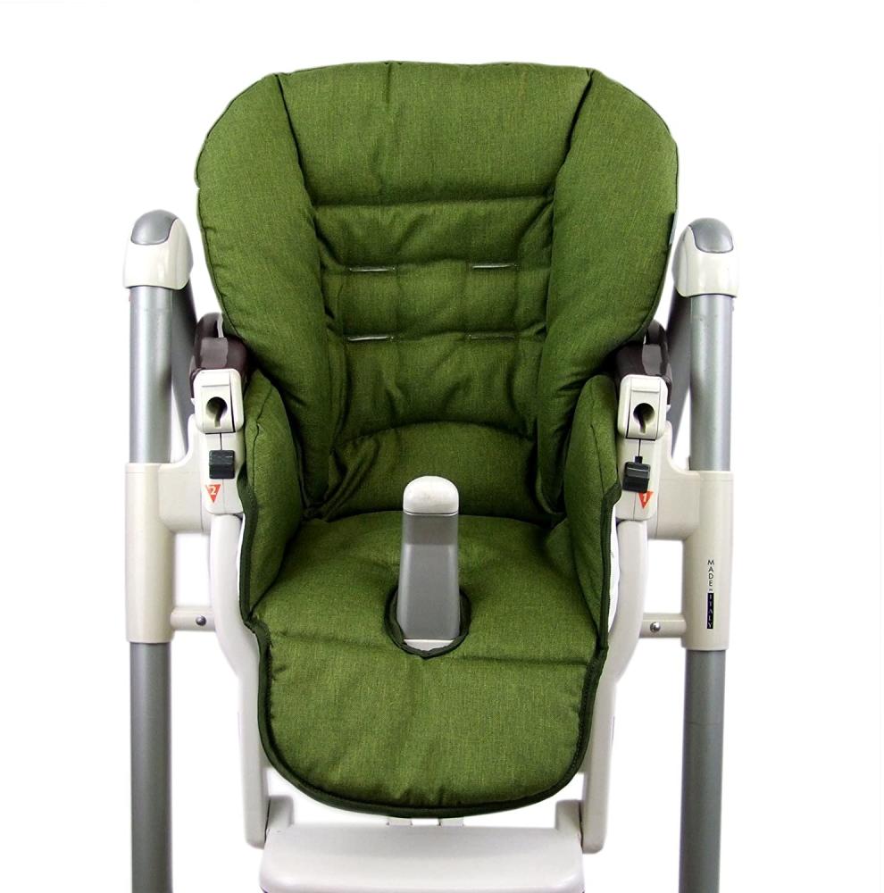 BAMBINIWELT Ersatzbezug Sitzkissen Bezug kompatibel mit Peg Perego Prima Pappa-Diner MELIERT (meliert grün) Bild 1