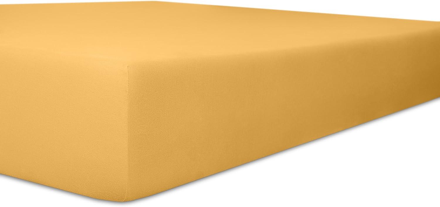 Kneer Exclusiv Stretch Spannbetttuch für hohe Matratzen & Wasserbetten Qualität 93 Farbe sand 180 cm x 200 cm Bild 1