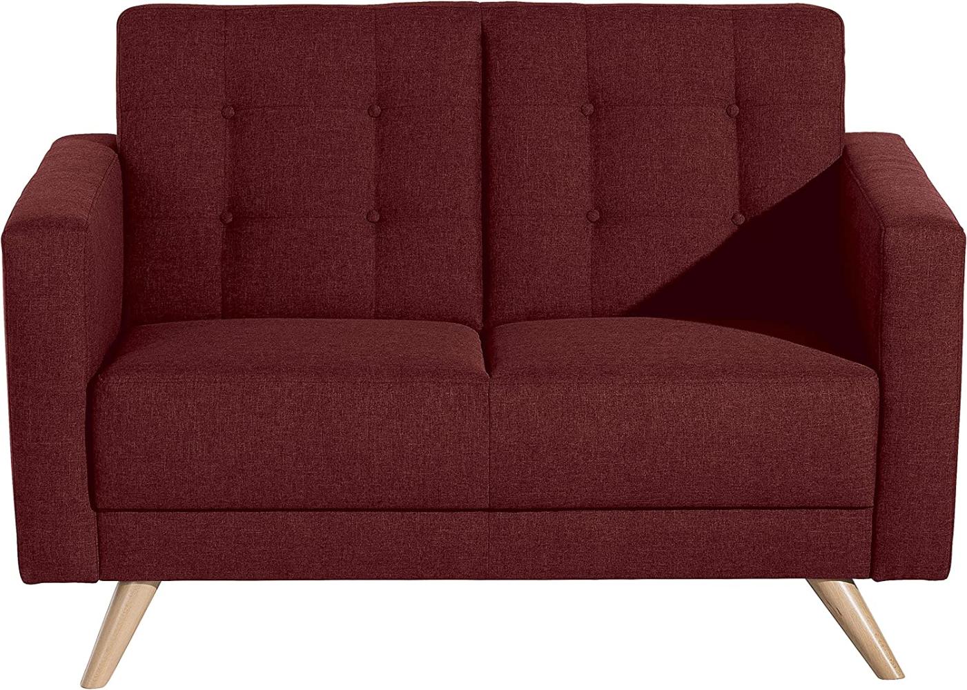 Max Winzer Sofa 2-Sitzer Julian 128 x 83 x81 cm rot Bild 1