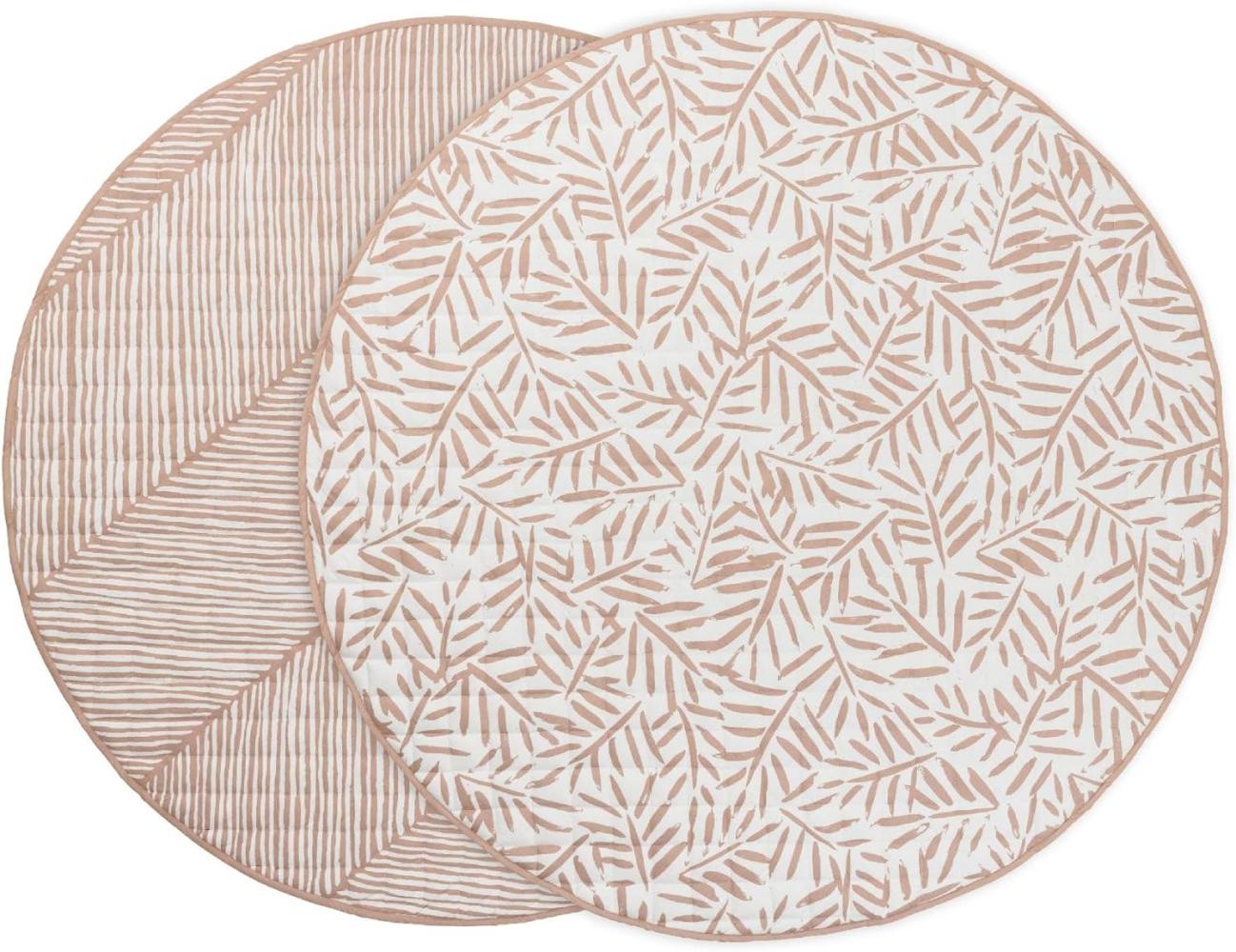 Wendbare \"Luxe\" Krabbeldecke und Spieldecke, in nude pink, 123 cm Durchmesser, sea shell, 100% Bio Baumwolle, von toddlekind Bild 1