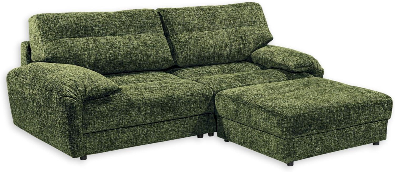 PRINCETON Ecksofa in Winter Moss - Moderne Eckcouch in L-Form mit großer Liegefläche für Ihr Wohnzimmer - 261 x 95 x 193 cm (B/H/T) Bild 1