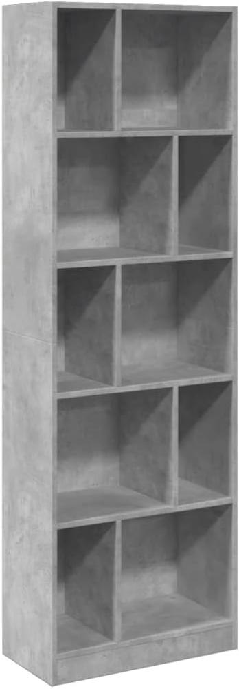 Bücherregal Betongrau 57x28,5x174 cm Holzwerkstoff 847992 Bild 1