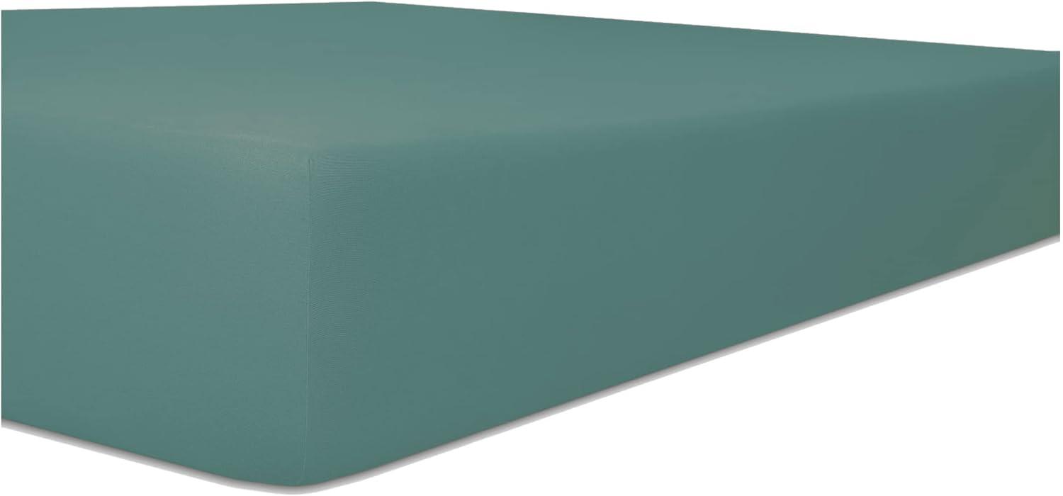Kneer Vario-Stretch Spannbetttuch one für Topper 4-12 cm Höhe Qualität 22 Farbe salbei 200x220 cm Bild 1