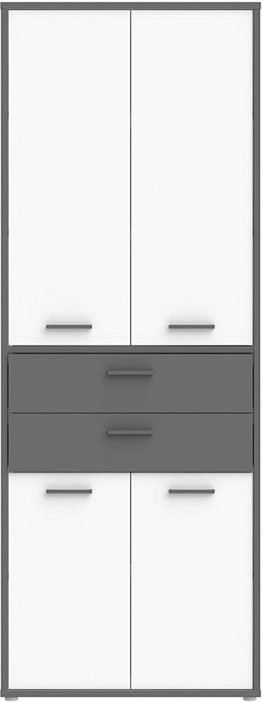 Büroschrank Keflavik White-Uni Wolfram grey Bild 1