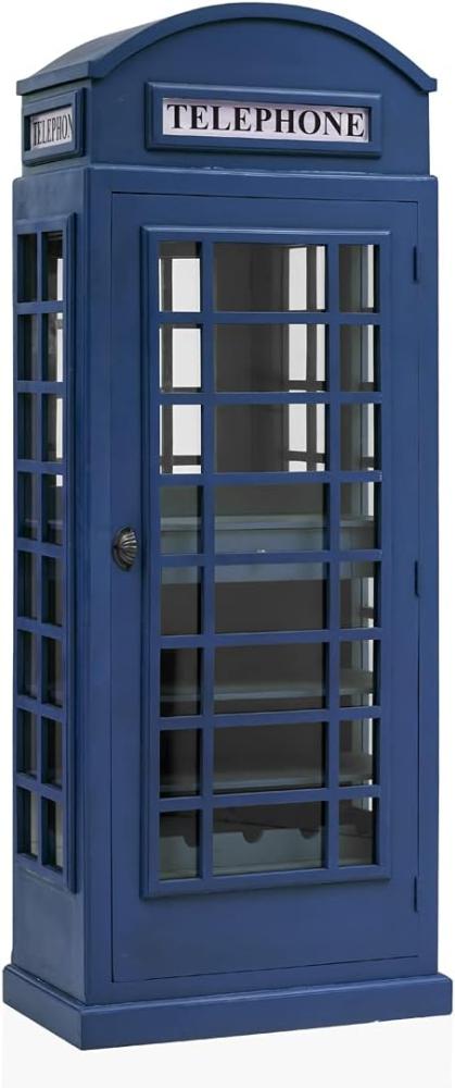 Barschrank Telefonzelle Blau Bild 1