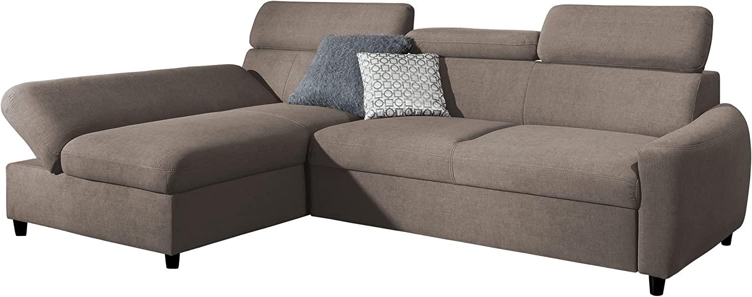 99rooms Litos Ecksofa Velours ESITO Beige Links mit Bild 1