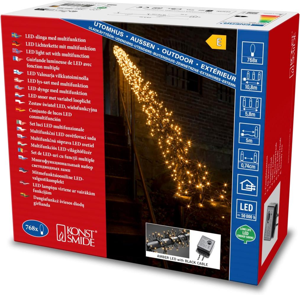 KONSTSMIDE No. 3862-800 Micro LED Büschellichterkette bernstein Multifunktion 5,8m IP44 Bild 1