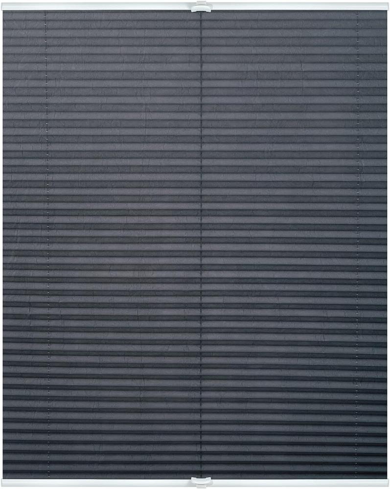 Lichtblick Plissee Klemmfix, ohne Bohren, verspannt, grau, 130 x 80 x 3 cm Bild 1