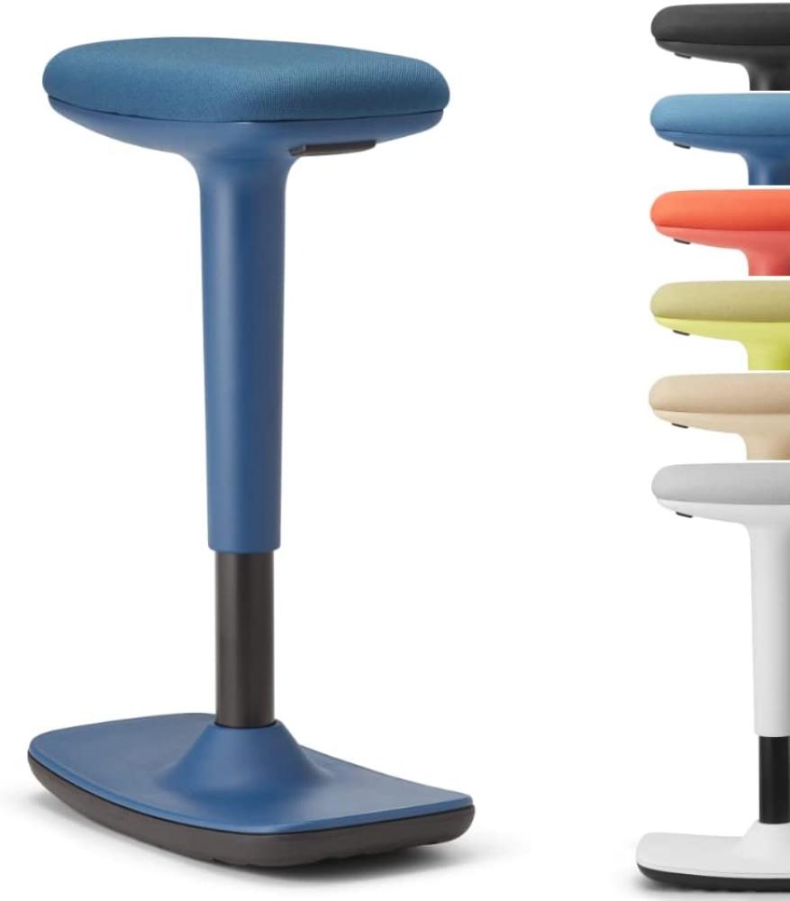 Trendoffice to-Swift, ergonomischer Stehsitz/Hocker mit Wippfunktion, Stehhilfe, höhenverstellbar, modernes Design, Homeoffice, by Dauphin (Ocean Blue) Bild 1