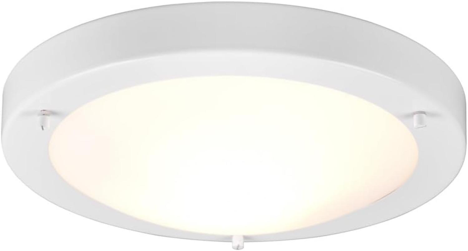 LED Bad Deckenleuchten in Weiß mit Glas Opal Weiß Ø 31,5cm - Badlampen Bild 1