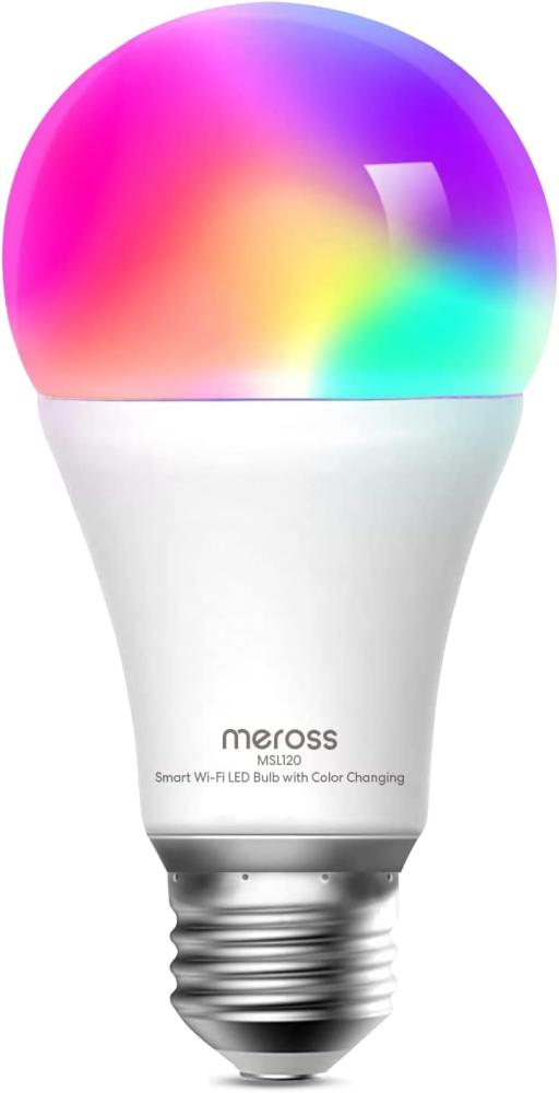 Meross Smart WLAN Glühbirne intelligente Lampe Dimmbare Mehrfarbige LED Birne Fernbedienung E27 2700K-6500K kompatibel mit Alexa, Google Home und SmartThings,RGBWW Bild 1