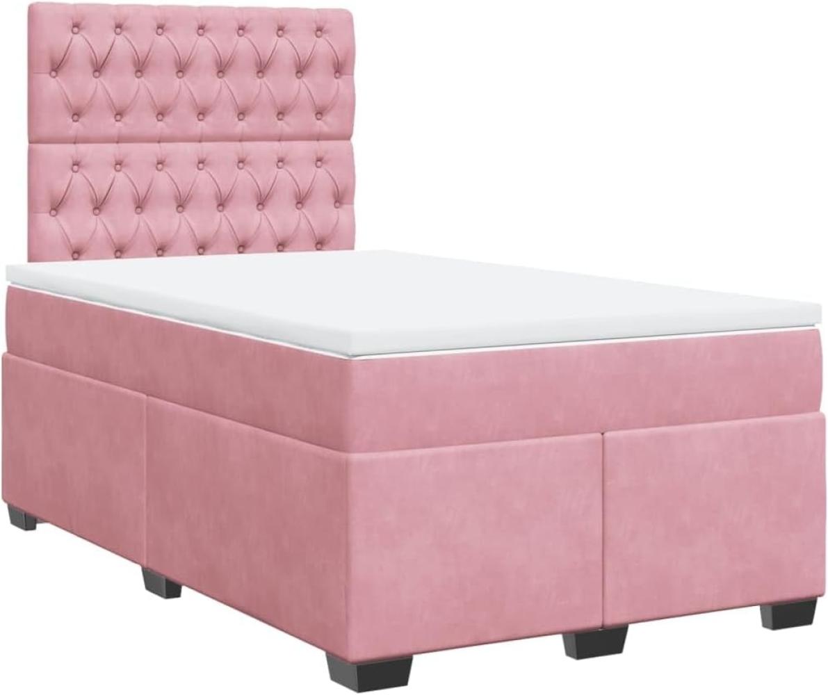 Boxspringbett mit Matratze Rosa 120x200 cm Samt 3293193 Bild 1