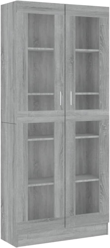 vidaXL Vitrinenschrank Grau Sonoma 82,5x30,5x185,5 cm Holzwerkstoff Bild 1