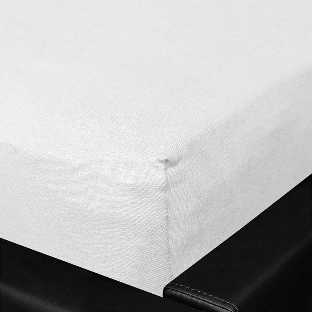 BettwarenShop Jersey Spannbettlaken Multi-Stretch | 120x200 - 130x220 cm | silber Bild 1
