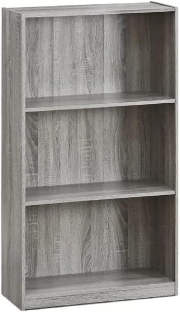 Furinno Basic Bücherregal mit 3 Fächern, Aufbewahrungsregal, holz, Französisches Eichengrau, 23. 49 x 23. 49 x 100. 33 cm Bild 1