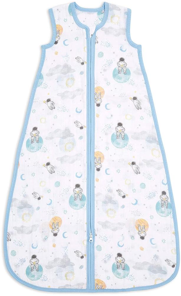 aden + anais™ Essentials Baumwoll-Musselin-Schlafsack, 1,0 TOG tragbare Decke für Babys, Bunte Muster für Mädchen & Jungen, Schlafsack für Neugeborene aus 100% Baumwoll, 0-6 Monate, Space Explorers Bild 1