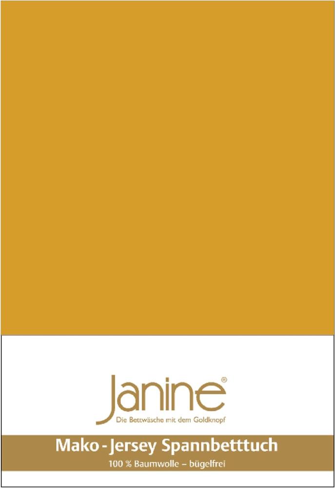 Janine Spannbetttuch MAKO-FEINJERSEY Mako-Feinjersey honiggold 5007-73 150x200 Bild 1