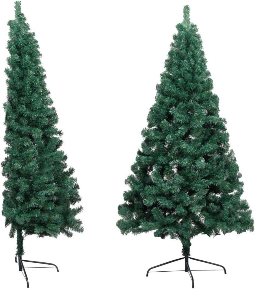 vidaXL Künstlicher Halber Weihnachtsbaum mit Ständer Grün 180 cm PVC Bild 1