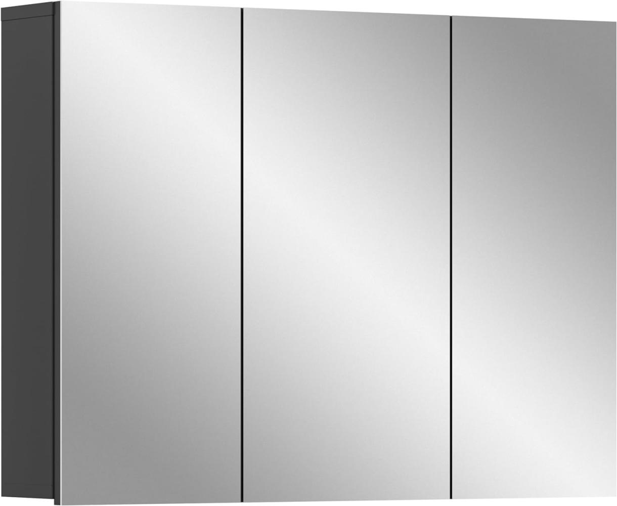 Spiegelschrank Soft II - Grau / Grau Hochglanz Bild 1