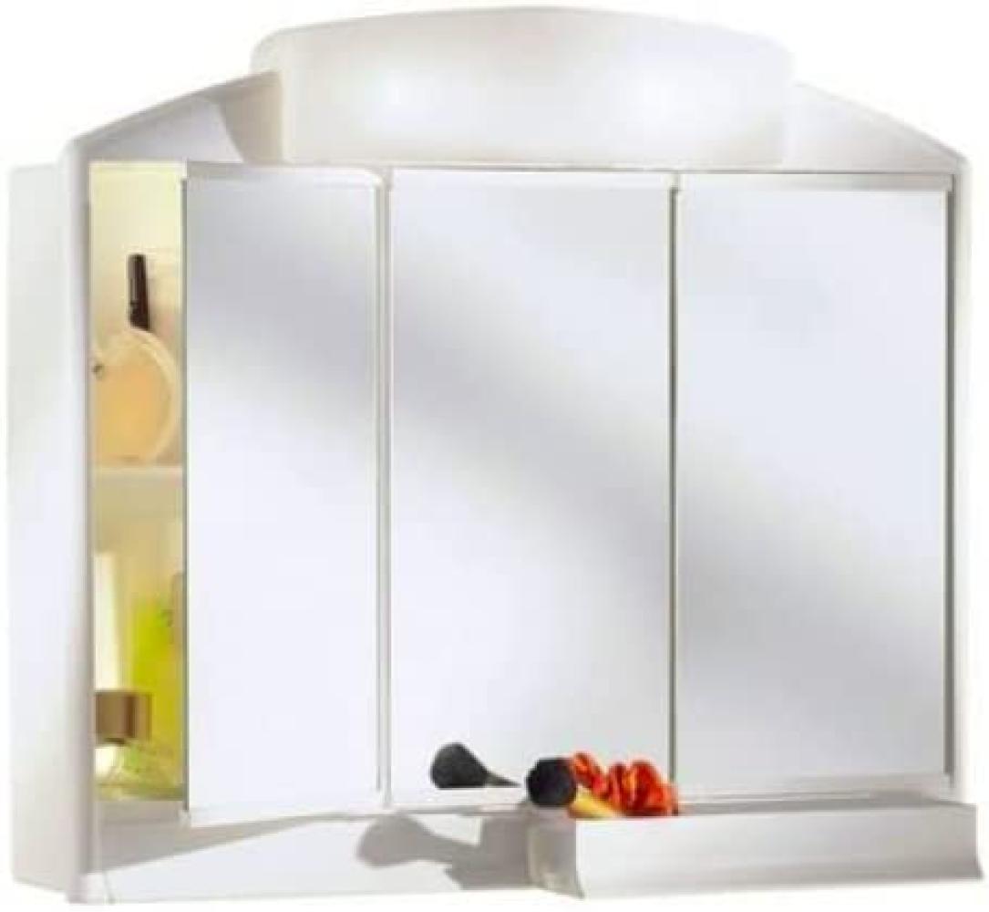 Jokey Spiegelschrank Rano mit Beleuchtung 59 cm breit, Badezimmer Spiegelschrank aus Kunststoff in Weiß Bild 1