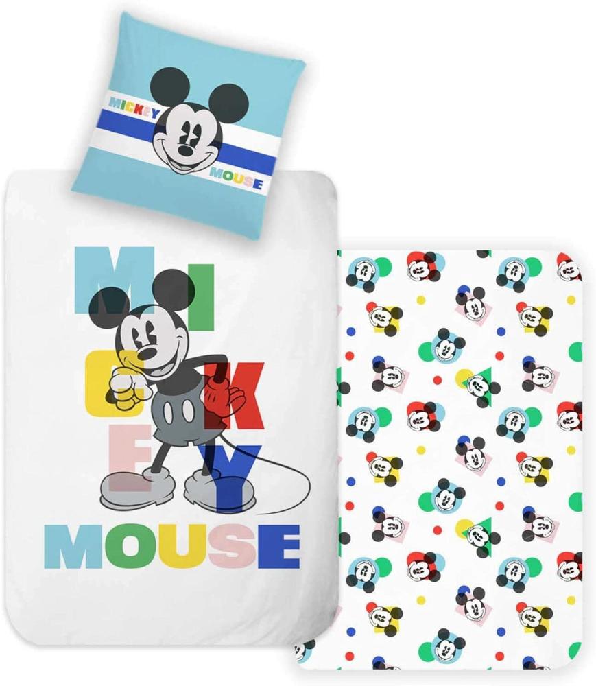 Disney Bettwäsche Mickey Mouse | 135x200 cm + 80x80 cm Bild 1