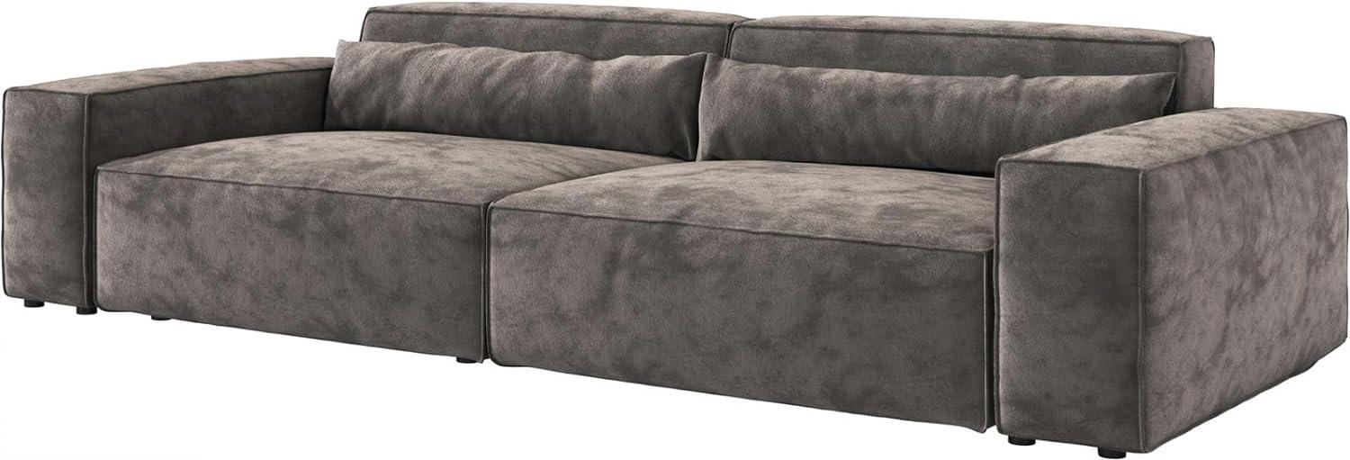 Big-Sofa Sirpio XL 270x130 cm Mikrofaser Khakibraun Bild 1