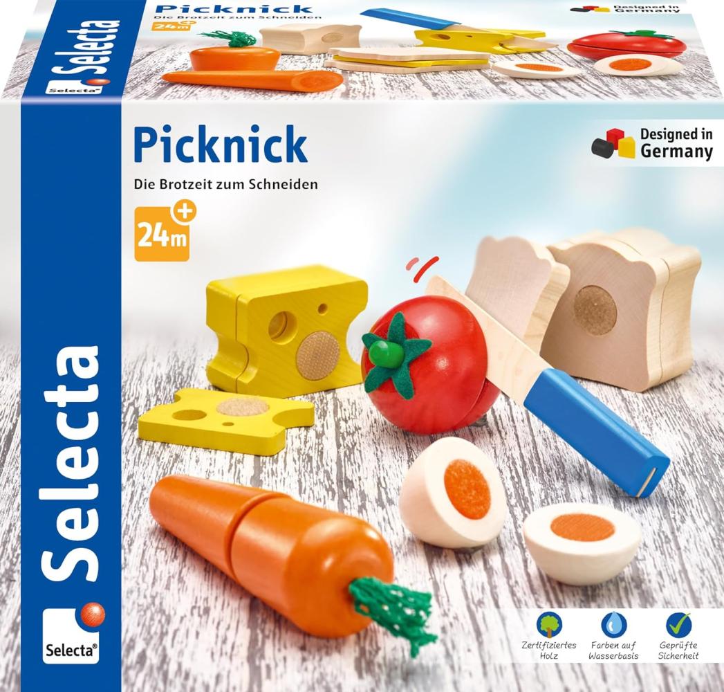 Selecta Holzspielzeug Picknick 14 tlg. Bild 1