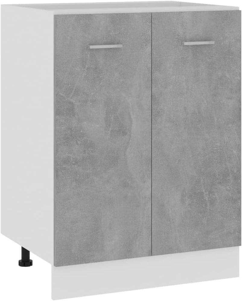 vidaXL Unterschrank mit 2 Regalböden Küche Schrank Küchenzeile Küchenmöbel Küchenschrank Küchenunterschrank Betongrau 60x46x81,5cm Holzwerkstoff Bild 1