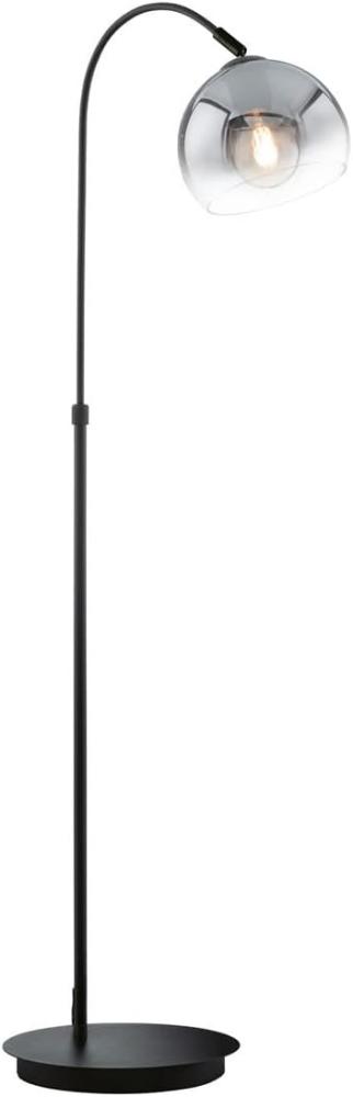Bogenlampe Schwarz mit Rauchglas & Deko LED - höhenverstellbar 105-140cm Bild 1