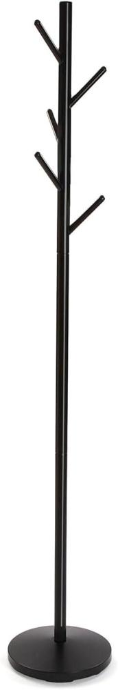 Versa Adelisa Minimalistischer Garderobenständer für den Eingangsbereich, mit 9 Haken für Kleidung oder Taschen für die Halle, Maßnahmen (H x L x B) 170 x 28,5 x 28,5 cm, Metall, Farbe: Schwarz Bild 1