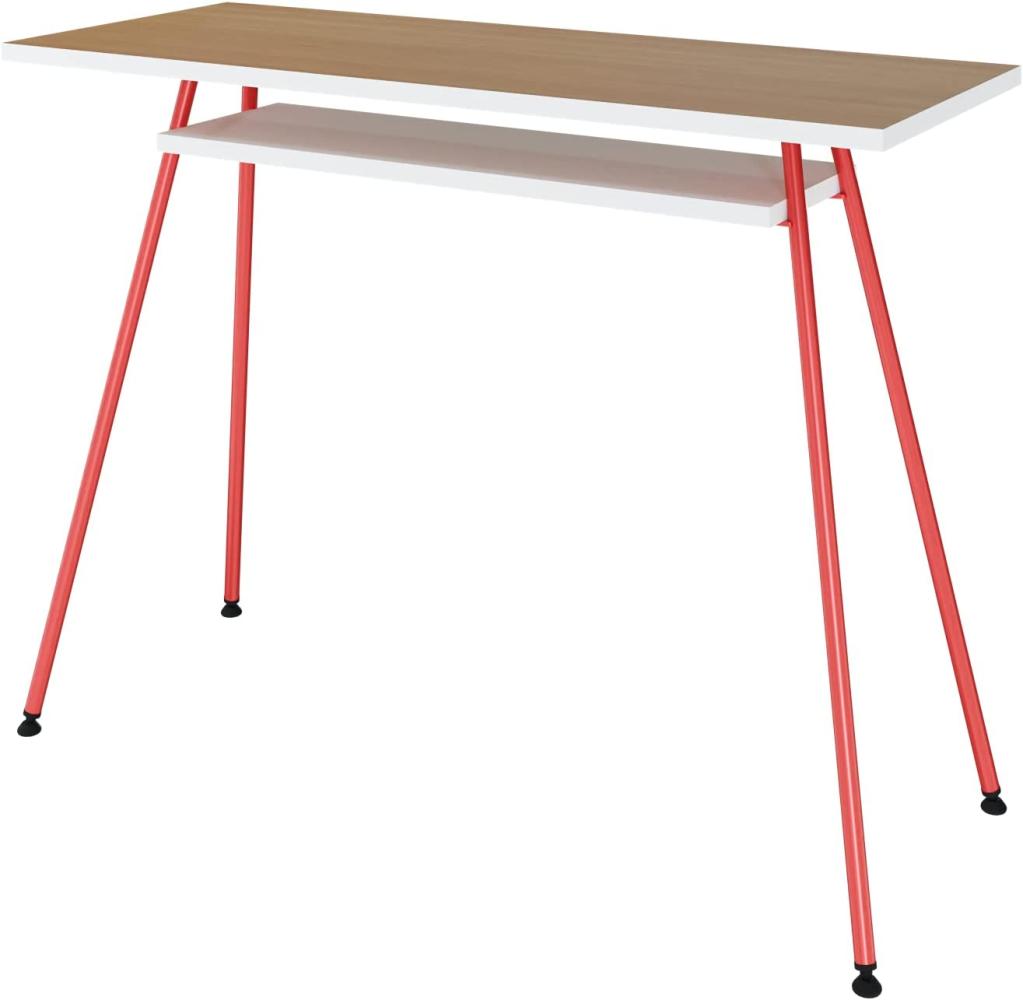 LEVIRA – Tisch, Büro, Kost Colors - 100 x 40 x 75 - Rot Bild 1