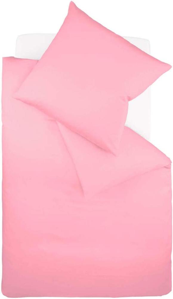Fleuresse Mako-Satin-Bettwäsche colours pink 4070 240 x 220 + 2 x 80 x 80 Bild 1