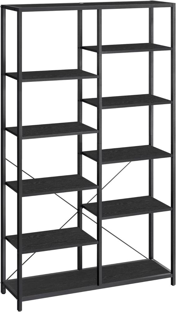 Vasagle Bücherregal mit 5 Ebenen, Holz / Stahl schwarz, 100 x 30 x 170 cm Bild 1