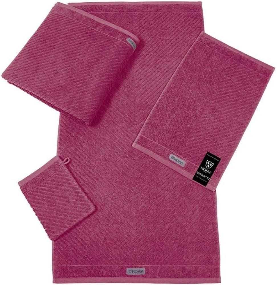 Ross Uni-Rippe Handtücher Smart | Gästetuch 30x50 cm | beere Bild 1