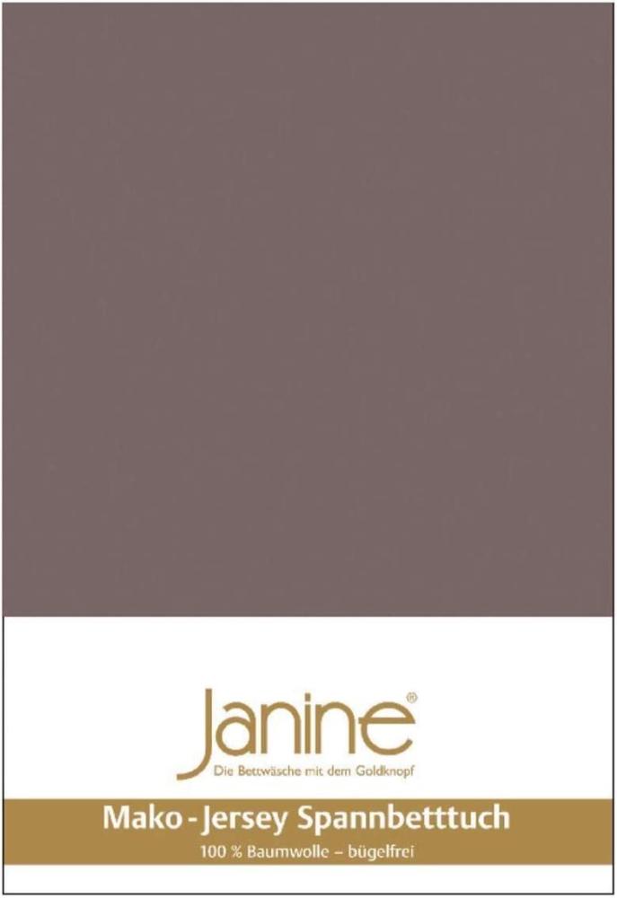 Janine Mako Jersey Spannbetttuch Bettlaken 90 x 190 cm - 100 x 200 cm OVP 5007 47 cappuccino Bild 1