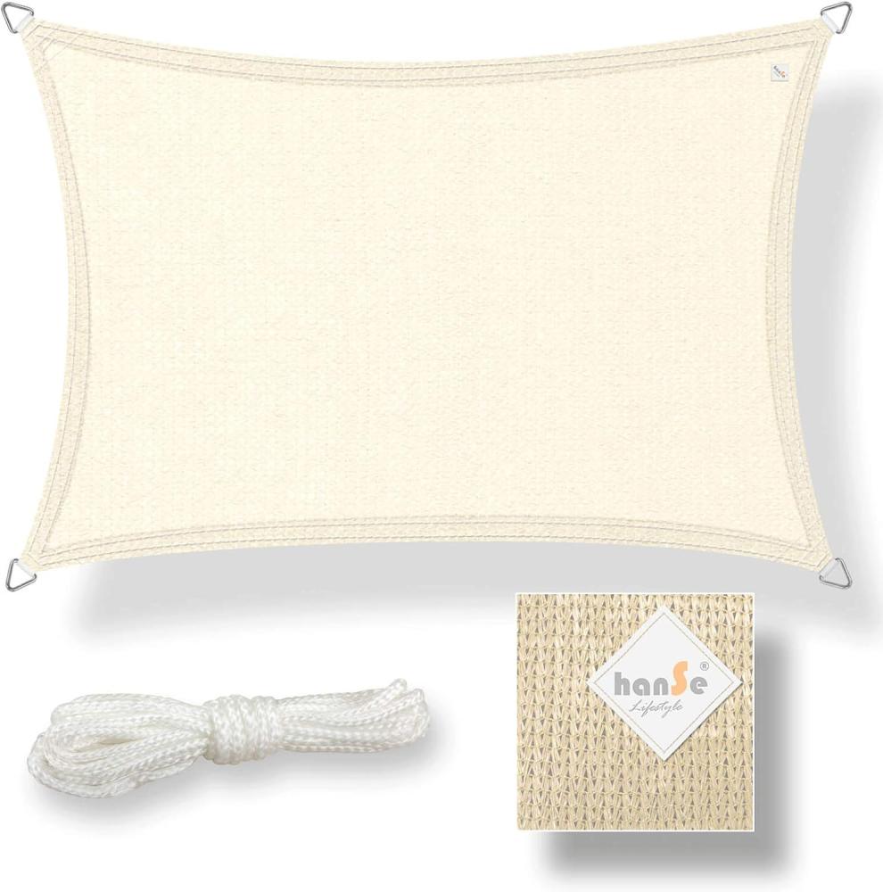 hanSe® Marken Sonnensegel Rechteck 3x4 m Creme Bild 1