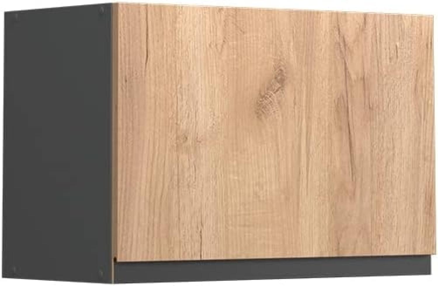 Vicco Hängeschrank flach Küchenschrank Küchenmöbel R-Line J-Shape 60 cm modern (Anthrazit-Eiche) Bild 1