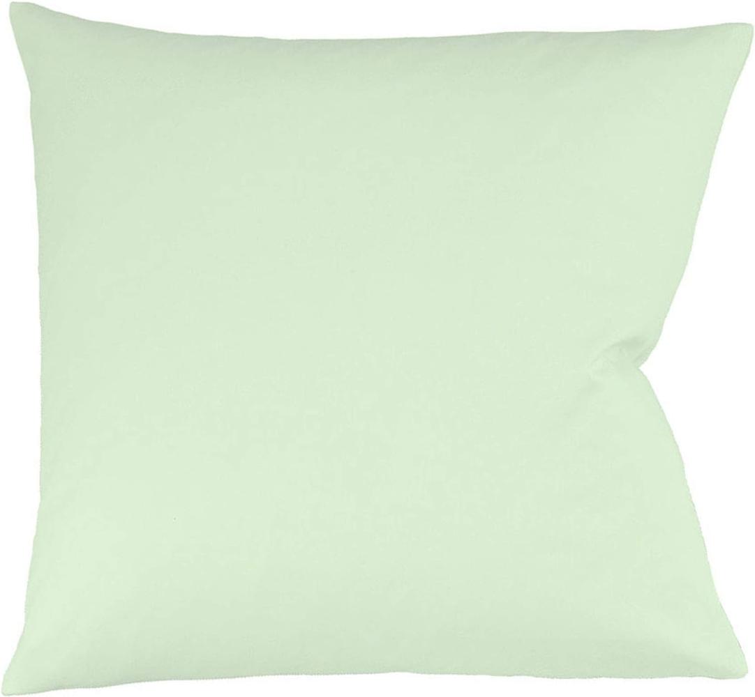 Fleuresse Interlock-Jersey-Kissenbezug uni colours pastellgrün 7059 Größe 40 x 40 cm Bild 1