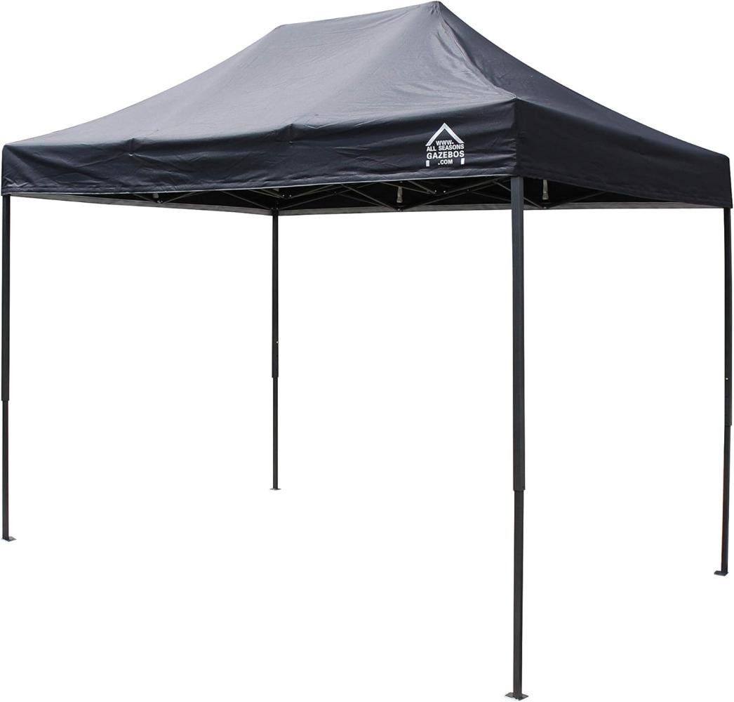 All Seasons Gazebos 3x2m vollständig wasserdichtes Faltpavillon - Schwarz Bild 1