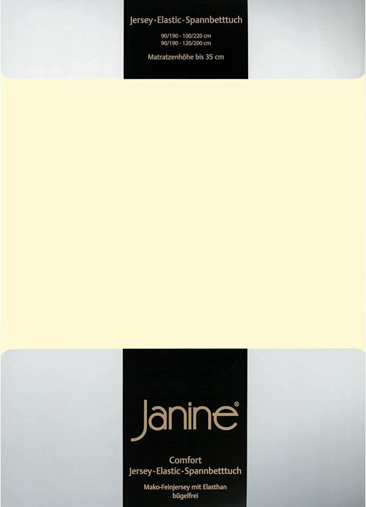 Janine Jersey Elastic Spannbetttuch | 90x190 cm - 100x220 cm | champagner Bild 1