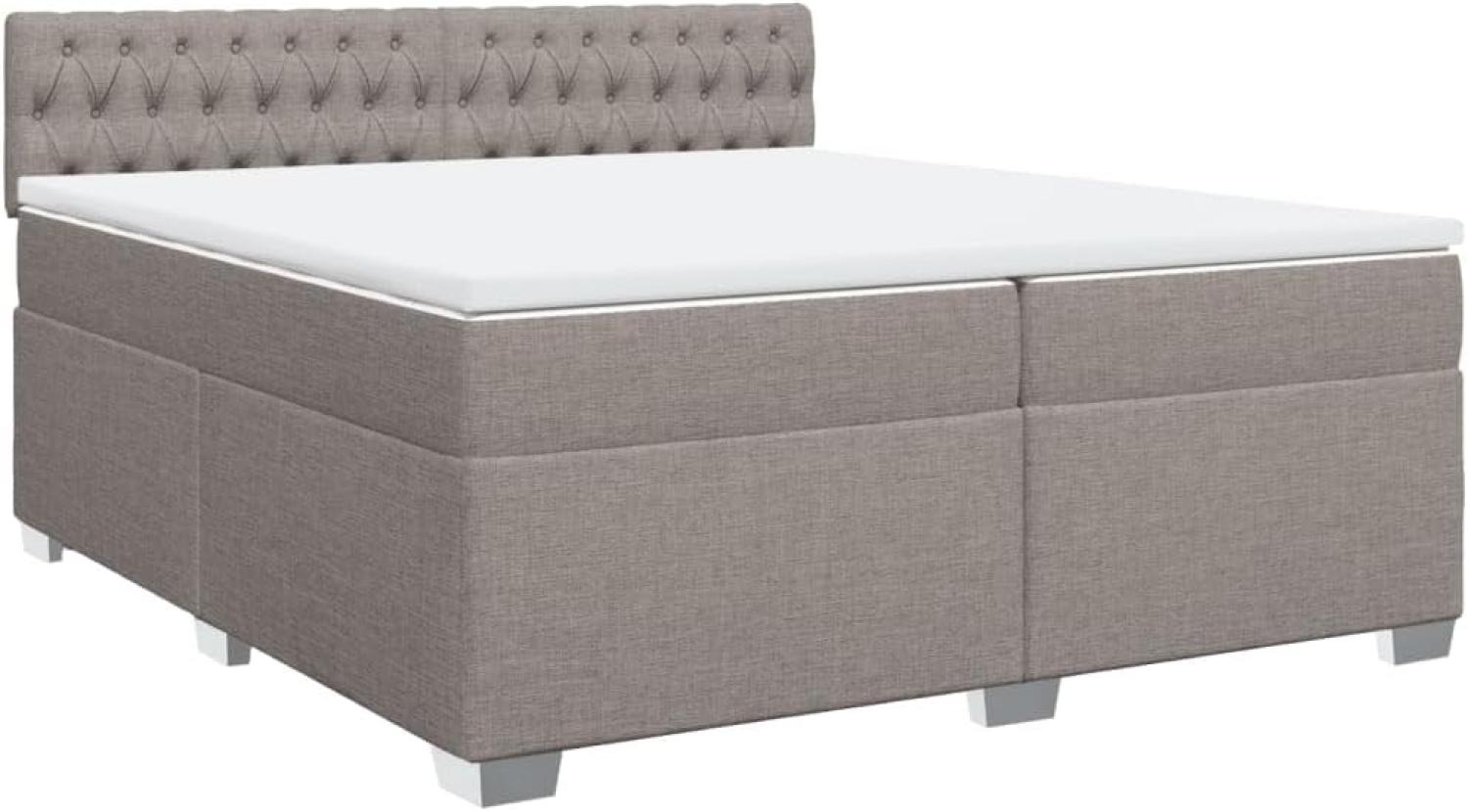 Boxspringbett mit Matratze Taupe 200x200 cm Stoff 3288306 Bild 1