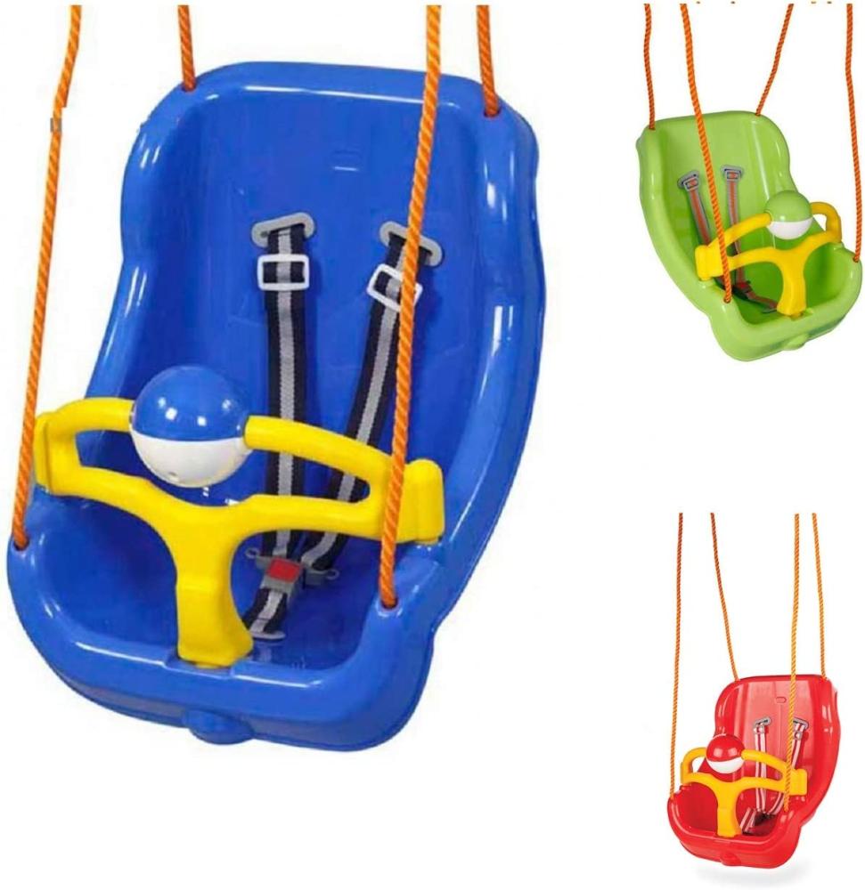 Pilsan Babyschaukel 2 in 1 Big Swing 06130, hohe Rückenlehne, abnehmbarem Bügel blau Bild 1