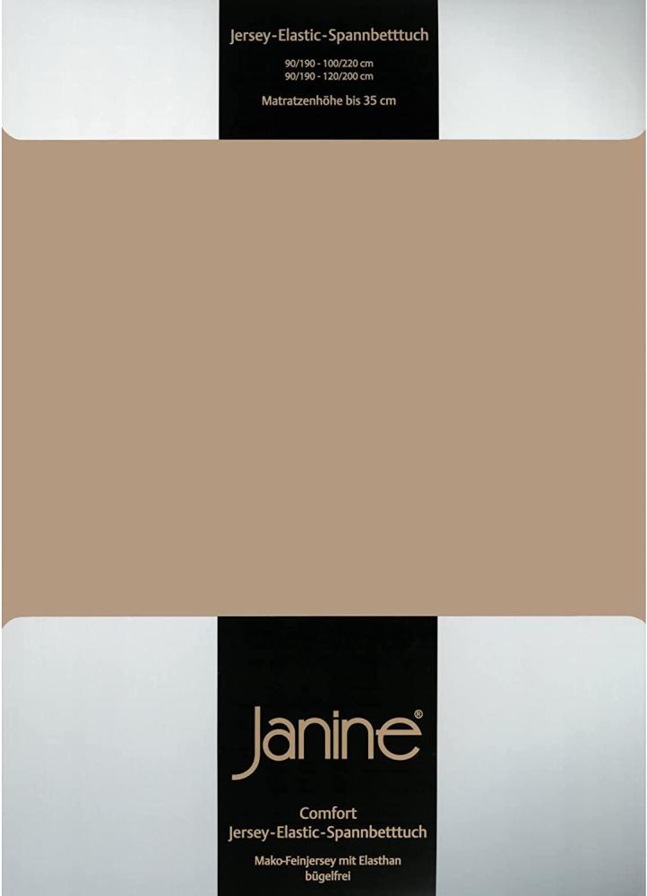 Janine Spannbetttuch 5002 Elastic 180/200 bis 200/220 cm nougat Fb. 37 Bild 1