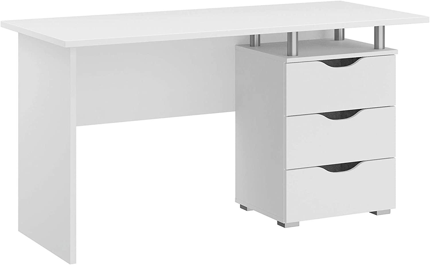 Rauch Möbel 'Alvara' Schreibtisch inklusive 2 Schubladen, weiß,140 x 75 x 66 cm Bild 1
