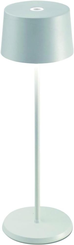 Zafferano - Olivia Pro Kabellose LED-Tischleuchte aus Aluminium, dimmbar, IP65-Schutz, Indoor/Outdoor Benutzung, EU-Stecker - Höhe: 35,5cm (Weiß) Bild 1