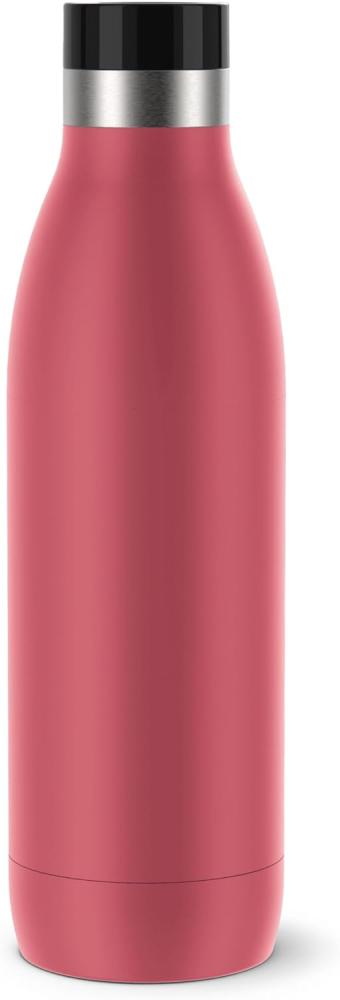 Emsa 'Bludrop' Isolier-Trinkflasche mit Quick-Press Verschluss, Edelstahl Koralle, 0,7l Bild 1