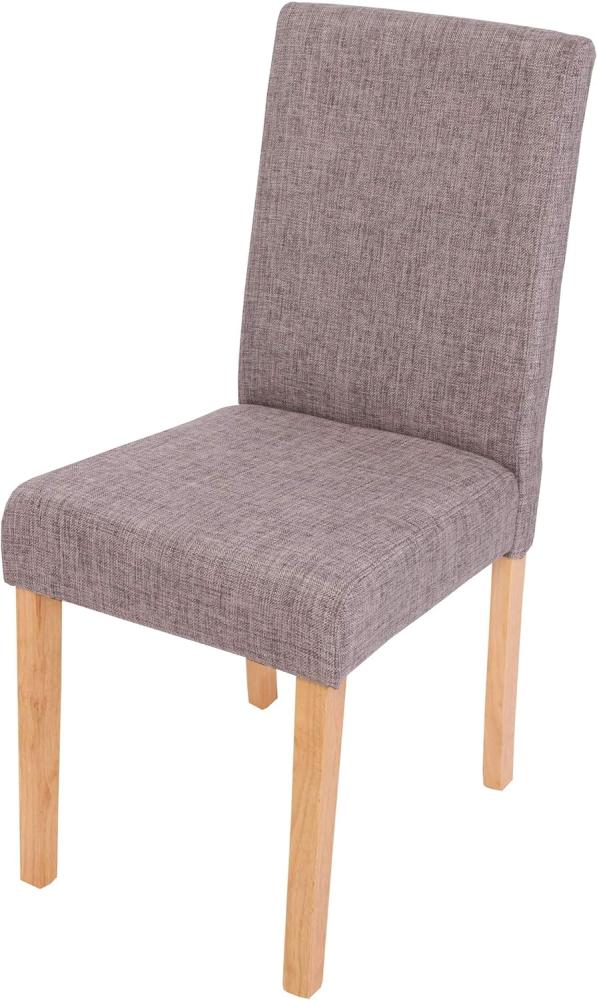 2er-Set Esszimmerstuhl Stuhl Küchenstuhl Littau ~ Textil, grau, helle Beine Bild 1