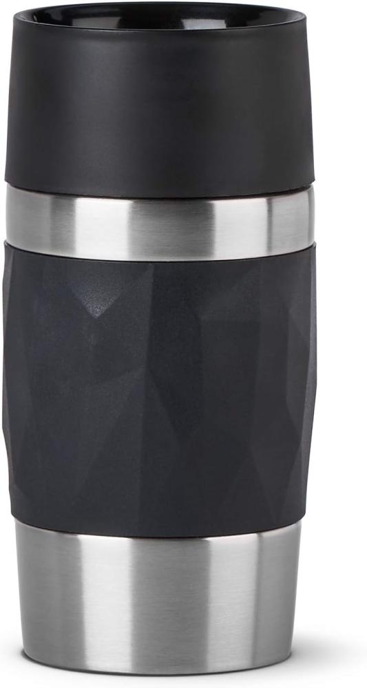 EMSA 'Travel Mug Compact' Thermobecher, Edelstahl, schwarz, 300 ml Bild 1