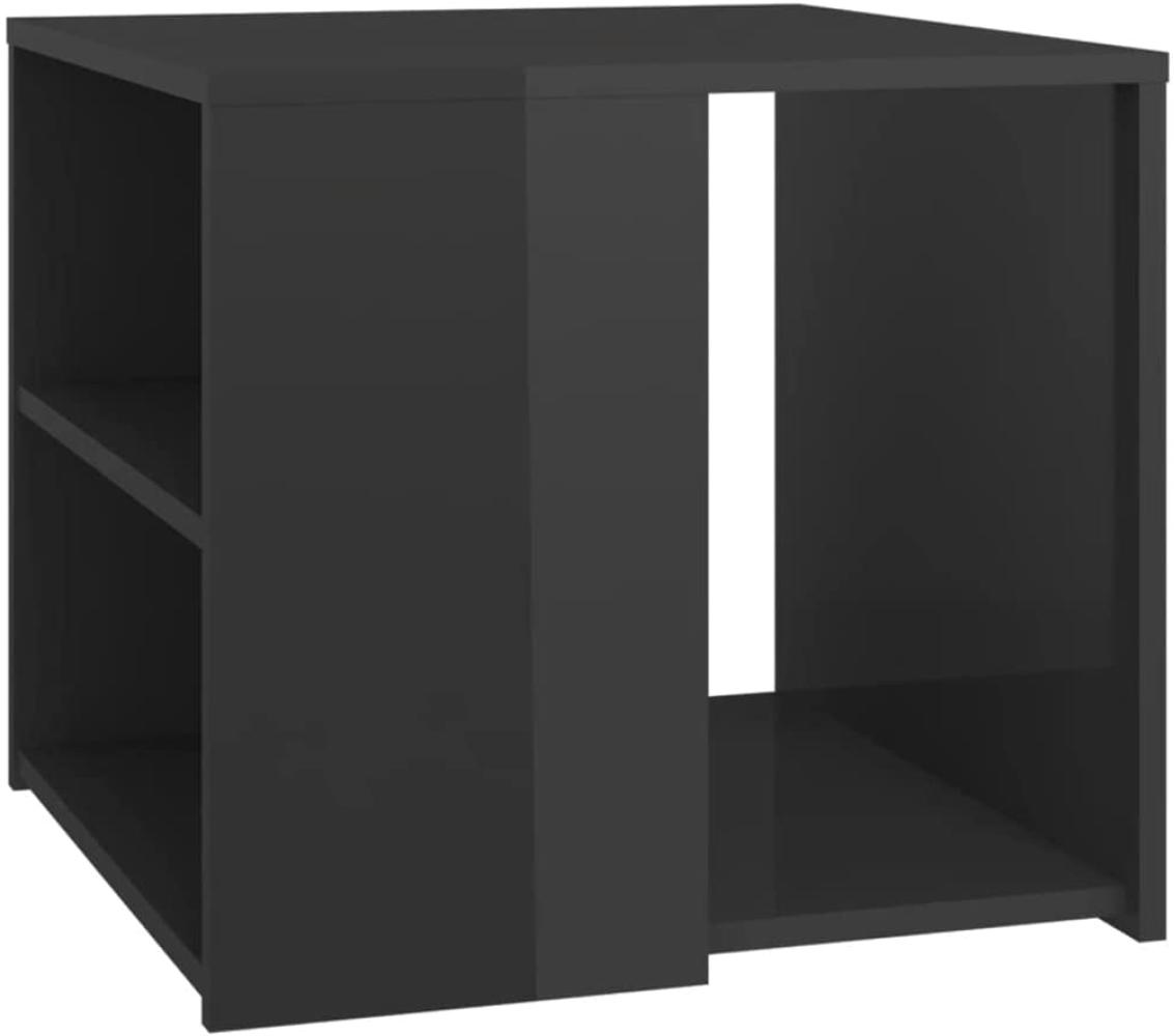 vidaXL Beistelltisch Hochglanz-Grau 50x50x45 cm Spanplatte Bild 1