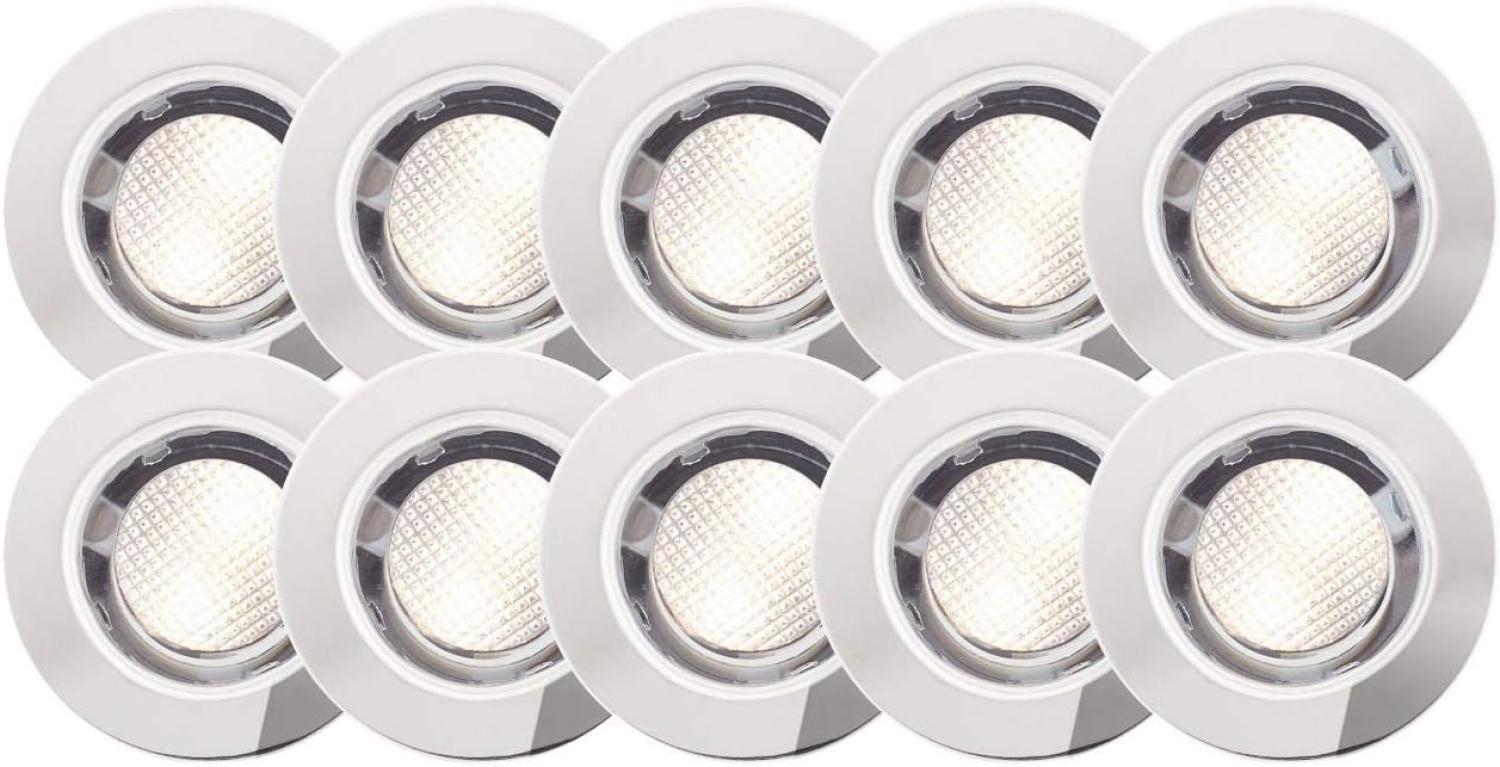 BRILLIANT Lampe Cosa 30 LED Einbauleuchtenset 10 Stück edelstahl/warmweiß | | IP-Schutzart: 44 - spritzwassergeschützt Bild 1